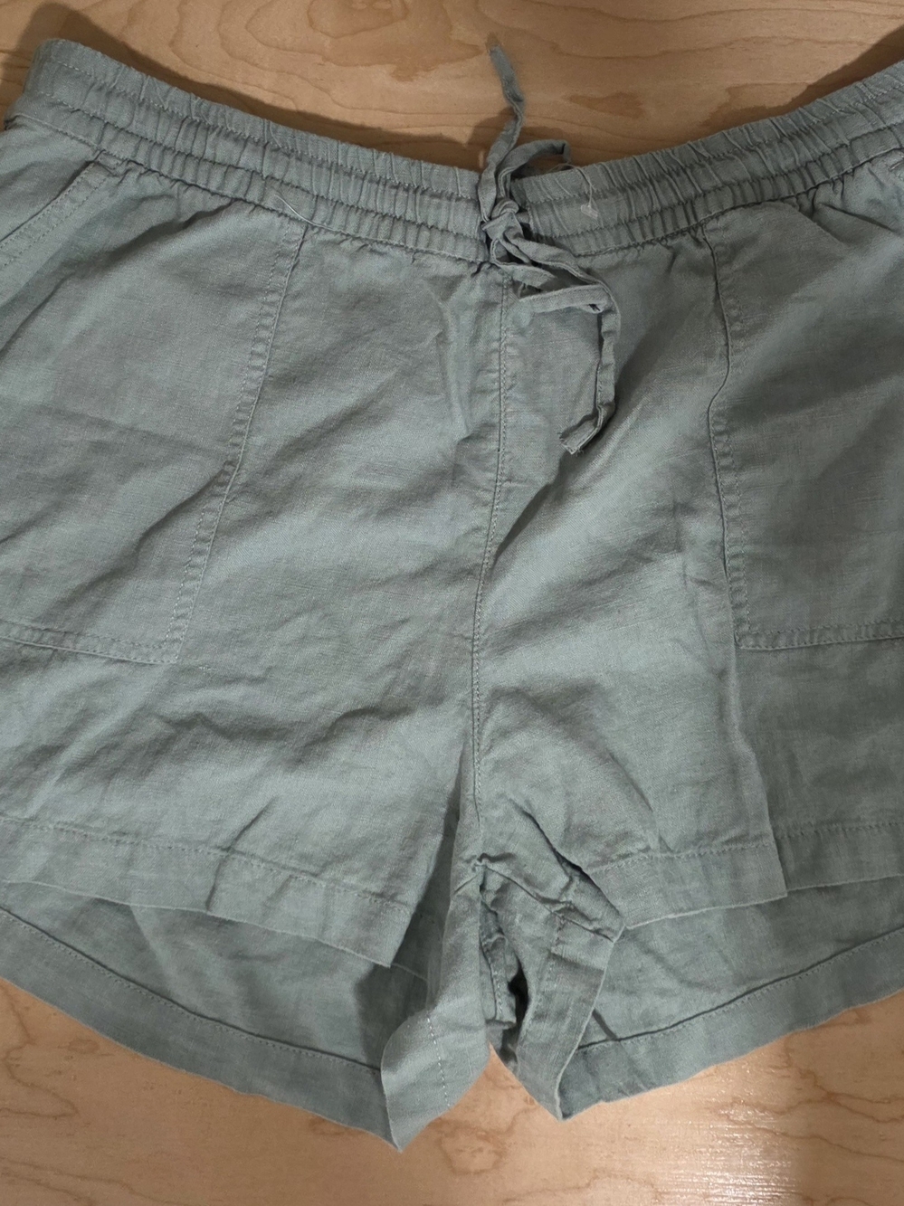 J. Crew Sage Elastic-Waist Linen-Blend Shorts NWOT Size L